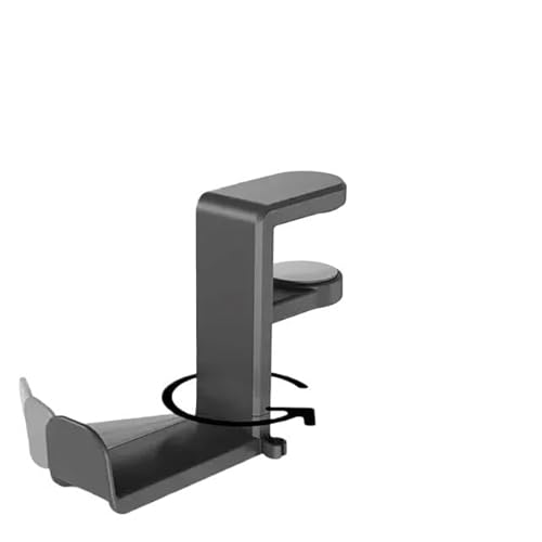 BooeDareno 360° drehbarer Kopfhörerständer, Desktop-Headset-Halter, PC-Gaming-Headset-Schreibtisch-Aufhänger, Haken für Kopfhörer-Controller von BooeDareno