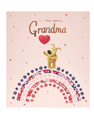 Boofle Geburtstagskarte für Oma mit Umschlag – süßes Design und Ballon, 737934-0-1, mehrfarbig von Boofle