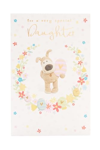 Boofle Grußkarte mit Aufschrift Very Special Daughter, Ei-Motiv, Blumenmuster, niedliche Grußkarte von Boofle