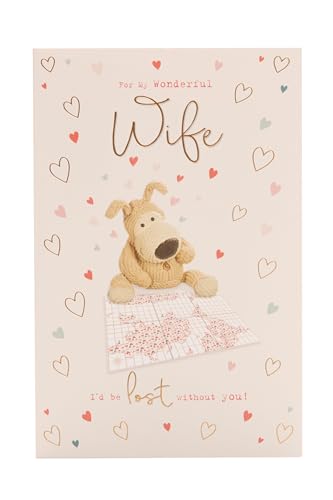Boofle Valentinstagskarte für Ehefrau – niedliches Design von Boofle