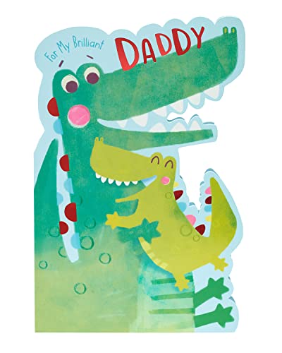 Boofle Vatertagskarte – Vatertagskarte für Papa – Vatertagskarte für Vater – Vatertagskarte für Kinder – Happy Father's Day – For My Brilliant Daddy – Cartoon Vatertagskarte von Boofle