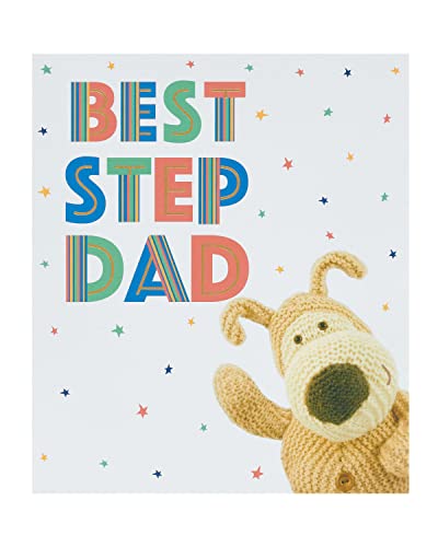 Boofle Vatertagskarte für Stiefvater mit Umschlag – niedliches Design von Boofle