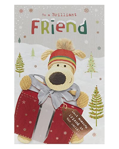 Boofle Weihnachtskarte für Freunde – niedliches Design von Boofle
