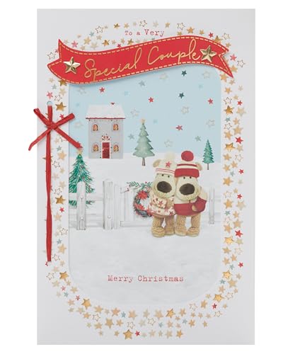 Boofle Weihnachtskarte mit Aufschrift Very Special Couple, verziert von Boofle