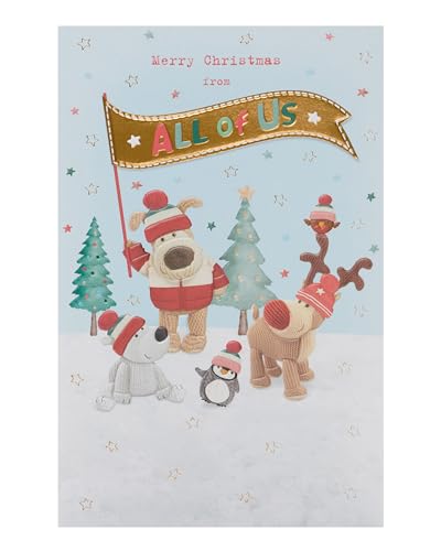 Boofle Weihnachtskarte von uns allen – niedliches Design von Boofle