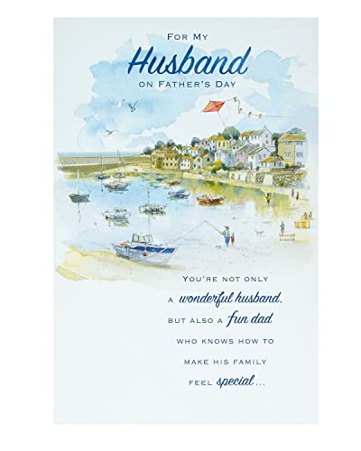 UK Greetings Vatertagskarte für Ehemann mit Umschlag – wunderschönes Design von Boofle