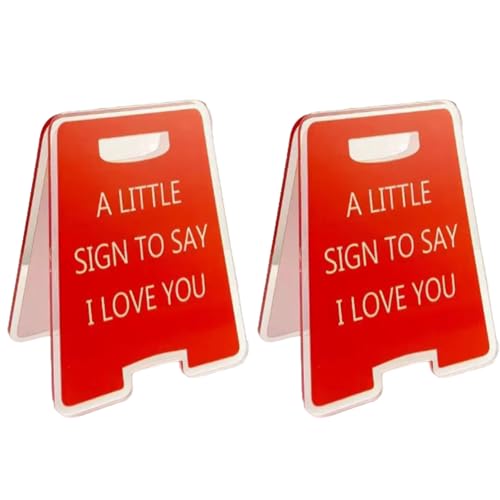 Romantisches Mini-Schild mit Aufschrift "A Little To Say I Love You", Schreibtischdekoration, Valentinstag, Jahrestag, Hochzeit, Geburtstag, Geschenke für Freundin, Ehefrau, Verlobte, 2 Stück Romantisches Mini-Schild mit Aufschrift "A Little To Say I Love You", Schreibtischdekoration, Valentinstag, Jahrestag, Hochzeit, Geburtstag, Geschenke für Freundin, Ehefrau, Verlobte, 2 Stück von Booge