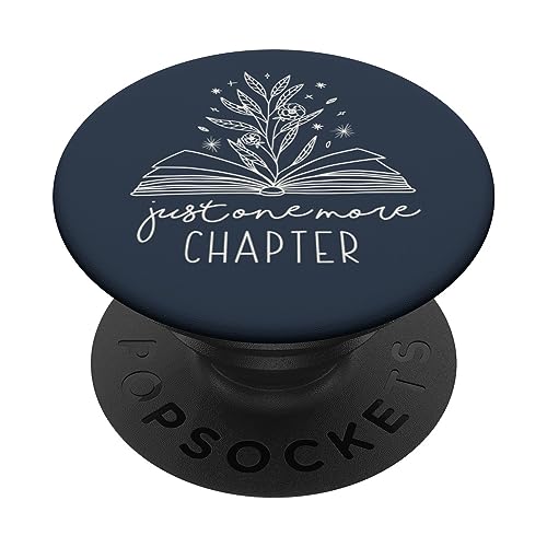 Just One More Chapter Buchliebhaber mit Blumenmuster, Marineblau PopSockets mit austauschbarem PopGrip Just One More Chapter Buchliebhaber mit Blumenmuster, Marineblau PopSockets mit austauschbarem PopGrip von Book Lover Gifts by Vine Mercantile
