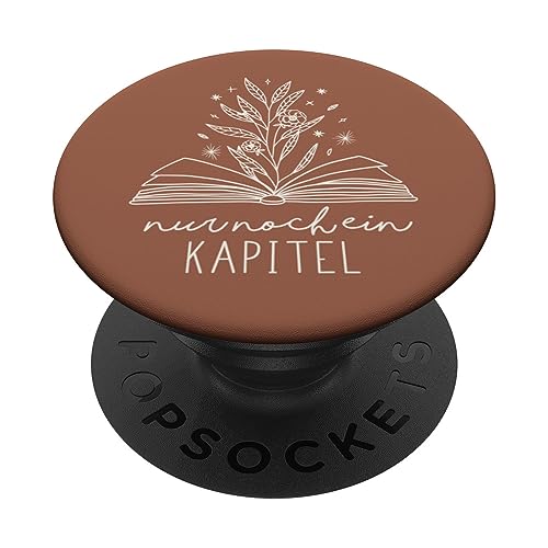 Nur Noch Ein Kapitel - Blumenbuchliebhaber (Sienna) PopSockets mit austauschbarem PopGrip von Book Lover Gifts by Vine Mercantile