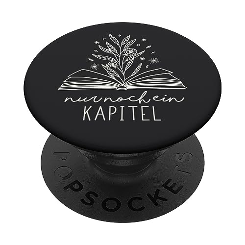 Nur Noch Ein Kapitel - Buchliebhaber lesen mit Blumen PopSockets Klebender PopGrip von Book Lover Gifts by Vine Mercantile