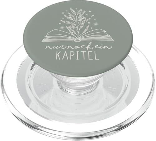 Book Lover Gifts by Vine Mercantile - Nur Noch Ein Kapitel - Floral Book Lover (Sage Green) PopSockets PopGrip für MagSafe-kompatibles iPhone von Book Lover Gifts by Vine Mercantile