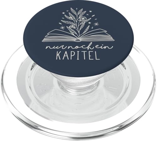 Nur Noch Ein Kapitel - Floral Book Lover (Dunkelblau) PopSockets PopGrip für MagSafe von Book Lover Gifts by Vine Mercantile