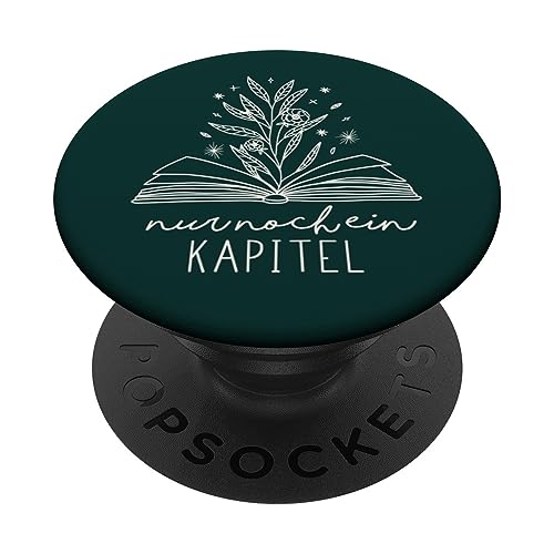 Nur Noch Ein Kapitel - Floral Book Lover (Dunkelgrün) PopSockets mit austauschbarem PopGrip von Book Lover Gifts by Vine Mercantile