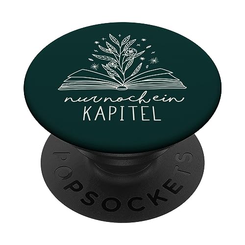 Nur Noch Ein Kapitel - Floral Book Lover (Dunkelgrün) PopSockets Klebender PopGrip von Book Lover Gifts by Vine Mercantile