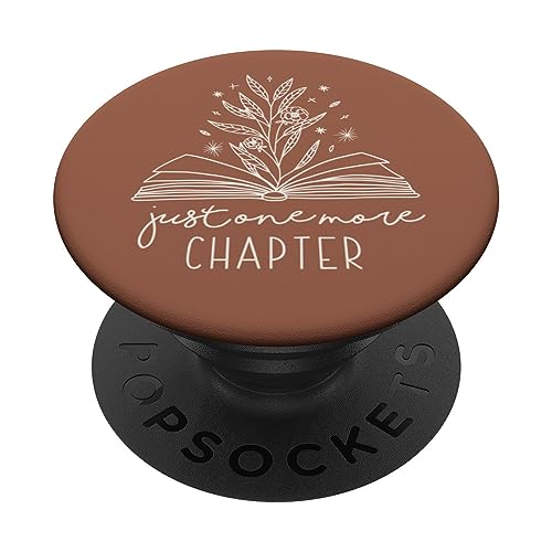 Nur noch ein Kapitel - Floral Book Lover Reading (Sienna) PopSockets mit austauschbarem PopGrip von Book Lover Gifts by Vine Mercantile