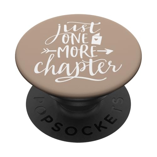 PopSocket PopGrip: Just One More Chapter Cute Book Club Reading Lover mit austauschbarem von Book Lover Gifts by Vine Mercantile