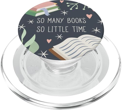 So Many Books, So Little Time - Cute Reading Lover Gift PopSockets PopGrip: Ausziehbarer Sockel und Griff für Handys/Tablets mit Tauschbarem Top PopSockets PopGrip für MagSafe So Many Books, So Little Time - Cute Reading Lover Gift PopSockets PopGrip: Ausziehbarer Sockel und Griff für Handys/Tablets mit Tauschbarem Top PopSockets PopGrip für MagSafe von Book Lover Gifts by Vine Mercantile