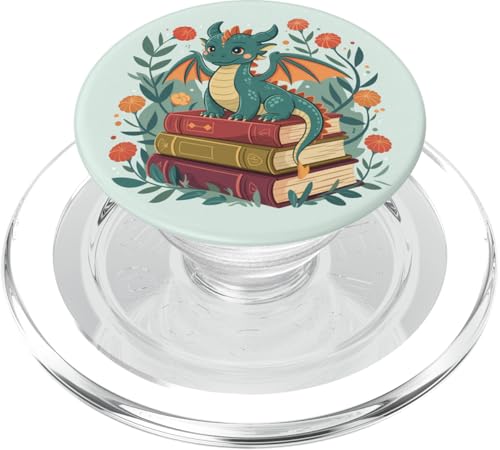 Book Lover Librarian Dragon Reading Fantasy Aesthetic Cute PopSockets PopGrip für MagSafe Book Lover Librarian Dragon Reading Fantasy Aesthetic Cute PopSockets PopGrip für MagSafe von Bookish Reader Girls Women Cute Aesthetic Reading