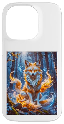 Japanische Mythologie Gott Kitsune Inari Okami Gott des Reis Fuchs Hülle für iPhone 14 Pro von Boom Manufaktur