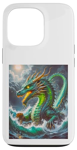Japanische Mythologie Gott Ryujin Wasserdrache Bestie Meer Monster Hülle für iPhone 13 Pro von Boom Manufaktur
