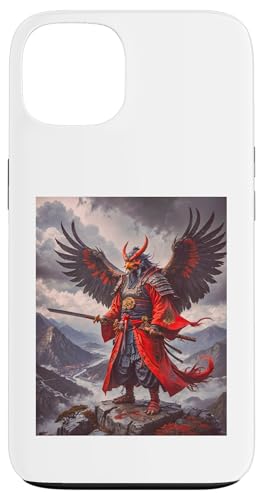 Japanischer Mythologiegott Tengu Shinto vogelähnlicher Dämon Hülle für iPhone 13 von Boom Manufaktur