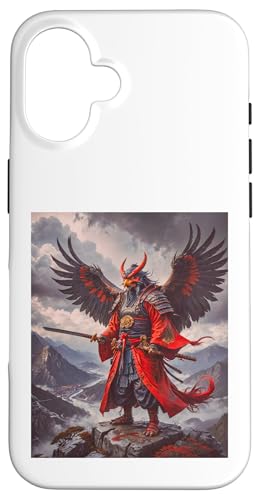 Japanischer Mythologiegott Tengu Shinto vogelähnlicher Dämon Hülle für iPhone 16 von Boom Manufaktur
