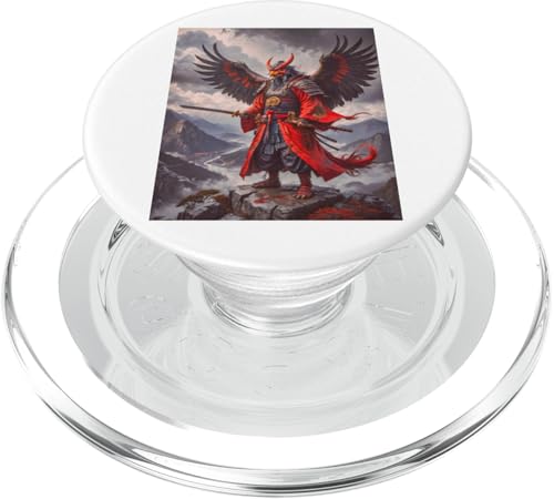 Japanischer Mythologiegott Tengu Shinto vogelähnlicher Dämon PopSockets PopGrip für MagSafe Japanischer Mythologiegott Tengu Shinto vogelähnlicher Dämon PopSockets PopGrip für MagSafe von Boom Manufaktur