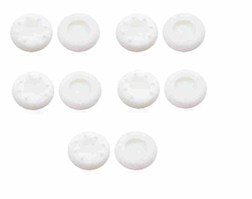 5 Pair / 10 Pcs Ersatz Silicone Thumb Grip Stick Analog Joystick Grip Caps Cover Aufsätze Schutzkappen Kappen Dualshock Thumbsticks für PlayStation PS4 PS3 Xbox One Nintendo Wii U Game Controller Weiß von BoomTeck