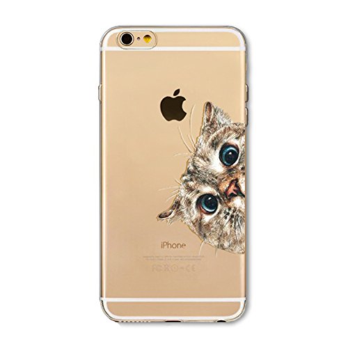 BoomTeck iPhone 8 Hülle, iPhone 7 HandyHülle Silikon Durchsichtig Slim Schutzhülle für iPhone 8/iPhone 7 Transparent Dünn Weiche TPU Gel Stoßfest Gummi Clear Bumper Back Cover Süße Katzen Muster von BoomTeck