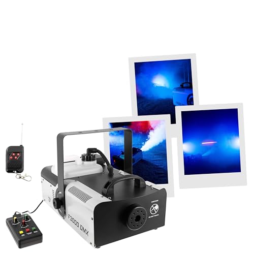BOOMTONE Machine à fumée F3000 DMX, idéale pour mariage, soirées à thèmes, discothèque, fournie avec deux télécommandes 1 filaire et 1 sans fil, facile à transporter BOOMTONE Machine à fumée F3000 DMX, idéale pour mariage, soirées à thèmes, discothèque, fournie avec deux télécommandes 1 filaire et 1 sans fil, facile à transporter von BoomToneDJ
