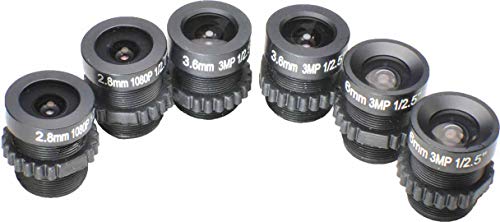 Boomlens Objektiv-Set für CCTV-Objektiv 2,8 mm, 3,6 mm, 6 mm Objektiv-IR-Filter für CCTV-Sicherheitskamera von Boomlens