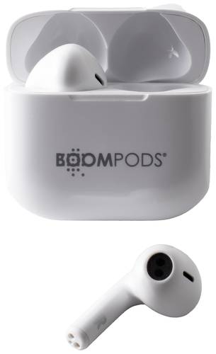 Boompods Bassline Compact In Ear Kopfhörer Bluetooth® Weiß Headset, Klang-Personalisierung, Lauts von Boompods