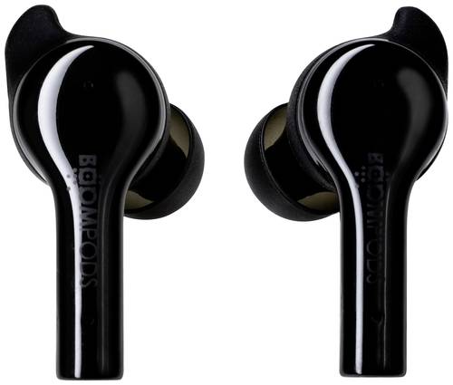 Boompods Bassline GO In Ear Kopfhörer Bluetooth® Schwarz Headset, Lautstärkeregelung, Schweißres von Boompods