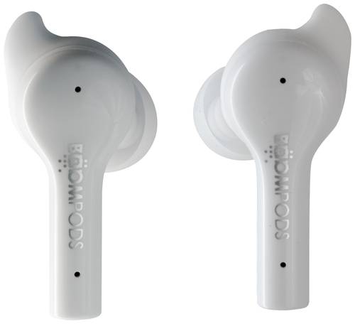 Boompods Bassline GO In Ear Kopfhörer Bluetooth® Weiß Headset, Lautstärkeregelung, Schweißresis von Boompods