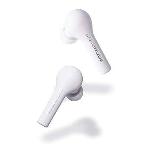 Boompods Bassline True Wireless Earbuds – Bluetooth In-Ear-Kopfhörer, Wasser-/schweißresistent, kompakte Reise-Ladehülle, sofortige Verbindung, TWS (weiß) BTWSWH von Boompods