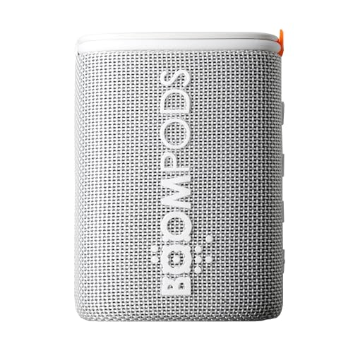 Boompods Beachboom Wasserdichter Bluetooth-Lautsprecher - Tragbarer IPX7 Mini Musikboxen mit 5 Stunden Akkulaufzeit, Selfie-AuslöSer & umweltfreundlichem Design, für Outdoor/Reisen/Dusche, Weiß von Boompods