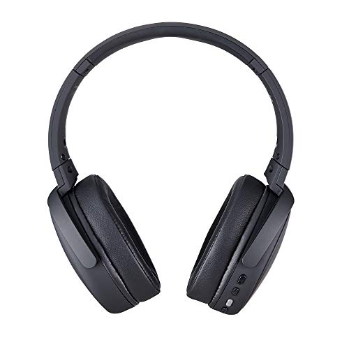 Boompods Headpods ANC Noise Cancelling Kopfhörer, Over-Ear Bluetooth Wireless Headphones mit Mikrofon, Faltbare Kopfhörer kabellos mit Reiseetui, 12 Std. Spielzeit, Pillowfoam Ohrpolster, Schwarz von Boompods