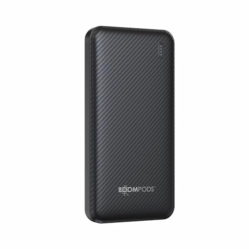 Boompods Obi-Power Powerbank 10,000mAh - Schnellladefunktion, Universal USB/USB-C Portable Charger, Akkupack, leicht & kompakt, Reise/Outdoor Power Bank, 1x USB C & 2X USB, Schwarz von Boompods