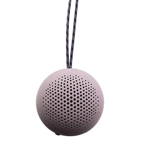 Boompods Rokpod Kleiner tragbarer Bluetooth-Lautsprecher - Kabelloser Mini Speaker, IPX7 wasserdichter Duschlautsprecher, Indoor/Outdoor Lautsprecher, für Garten, Bad, Reisen & Fahrrad, Grau von Boompods