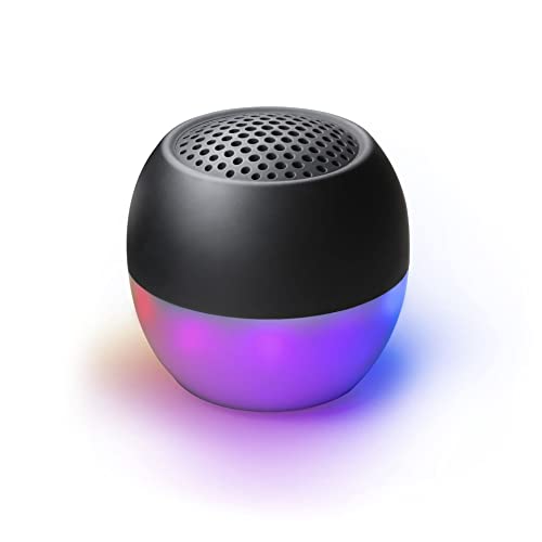 Boompods Soundflare - Nachhaltiger tragbarer Mini Bluetooth Lautsprecher, hergestellt aus Ozean gebundenen Kunststoffen, Outdoor Lautsprecher klein, IPX6 wasserdicht, 5 Std Spielzeit, Mikro, Schwarz von Boompods