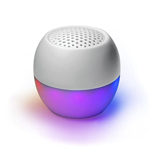 Boompods Soundflare - Nachhaltiger tragbarer Mini Bluetooth Lautsprecher, hergestellt aus Ozean gebundenen Kunststoffen, Outdoor Lautsprecher klein, IPX6 wasserdicht, 5 Std Spielzeit, Mikro, Weiß von Boompods