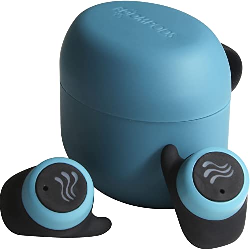 Boompods Soundwave True Wireless Ohrhörer - Kabellose Bluetooth In-Ear Kopfhörer mit 30 Std. Spielzeit, IPX6 Wasserschutz & App-Steuerung, TWS Sport-Kopfhörer mit Mikrofon, Blau von Boompods