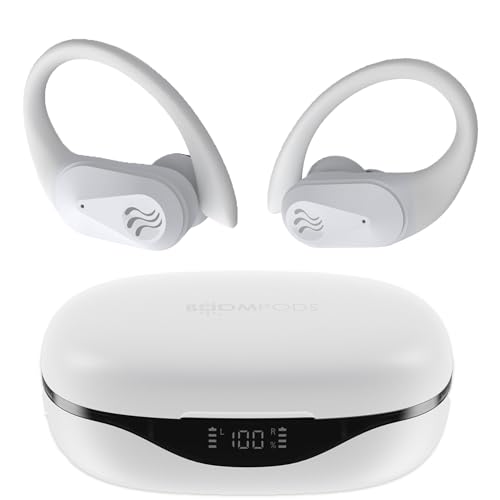 Boompods SportPods Ocean, Nachhaltige In Ear Kopfhörer kabellos, Bluetooth Kopfhörer Sport - Sportkopfhörer, USB Ladecase, True Wireless Kopfhörer Gym von Boompods