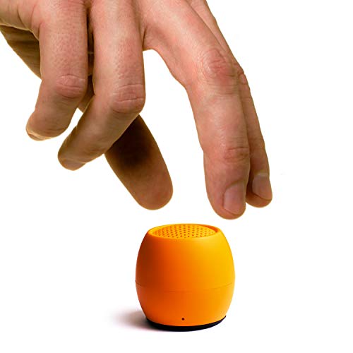 Boompods Zero Mini tragbarer Bluetooth Lautsprecher - Kabelloser Lautsprecher, IPX6 wasserdicht, 5 Std Spielzeit, Outdoor Speaker klein, Mikrofon & Dual Pairing, für Dusche, Reisen, iPhone, Orange von Boompods