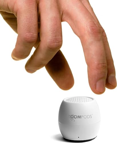 Boompods Zero Talk Mini Bluetooth Lautsprecher mit Amazon Alexa - tragbarer Outdoor Lautsprecher, IPX6 wasserdicht, 5 Std Spielzeit und Mikrofon, Musikbox klein für Handy, Dusche, Reisen - Weiß von Boompods