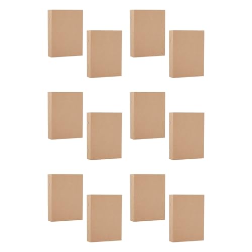 Booso 12 Stück Nachfüllbare A5-Ringbücher, A5-Kraftpapier-Ordnerablage mit 2 Ringen zum HinzufüGen Loser Blätter, A5-Kraftpapier-Ordner Booso 12 Stück Nachfüllbare A5-Ringbücher, A5-Kraftpapier-Ordnerablage mit 2 Ringen zum HinzufüGen Loser Blätter, A5-Kraftpapier-Ordner von Booso