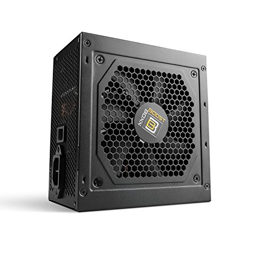 BoostBoxx Netzteil PB600 | 80PLUS Gold, 600 Watt, Nicht modular, gesleevte Kabel, Schutzfunktionen (OCP, OVP, UVP, SCP, OPP, OTP), ATX12V, 100-240V, Power Boost von Boost Boxx