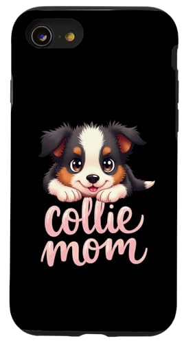 Border Collie Mama Hund Border Collie Mama Süßer Welpe Hülle für iPhone SE (2020) / 7 / 8 von Border Collie Fun Designs