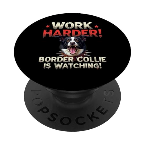 Lustiges Geschenk für Border Collie Hundebesitzer PopSockets Klebender PopGrip von Border Collie Fun Designs
