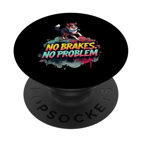 Lustiges Skateboard-Geschenk für Border Collie Hundebesitzer PopSockets Klebender PopGrip von Border Collie Fun Designs